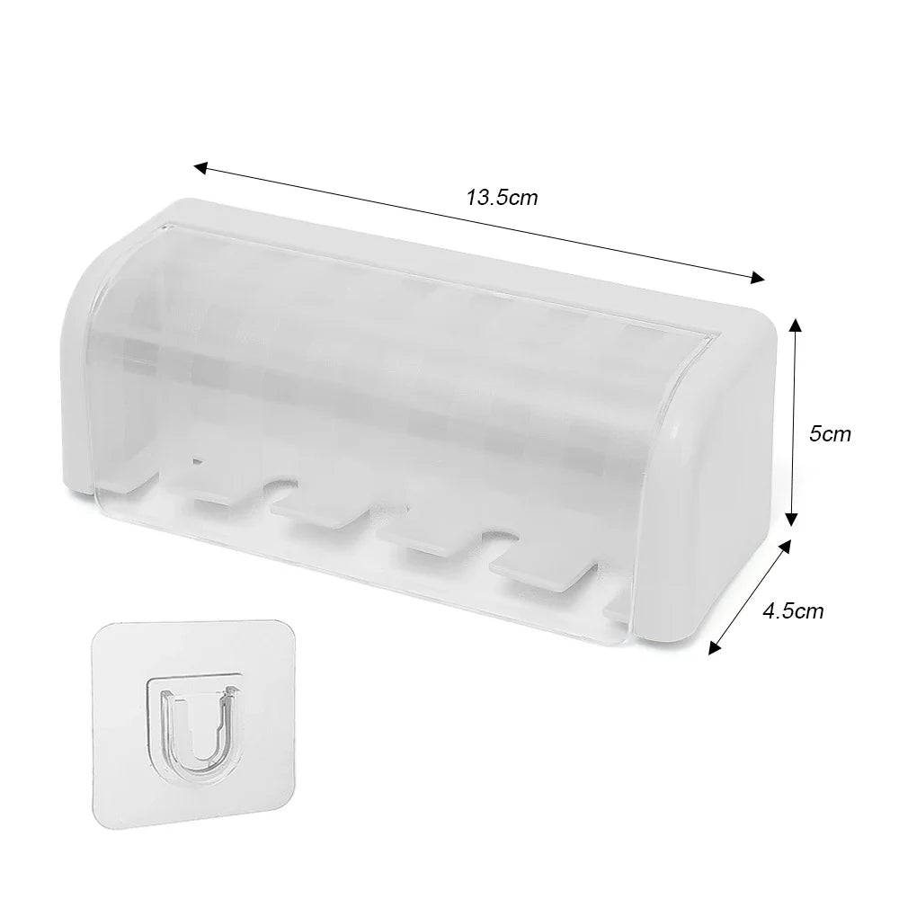 Bathroom Wallmount Toothbrush Holder with Cover