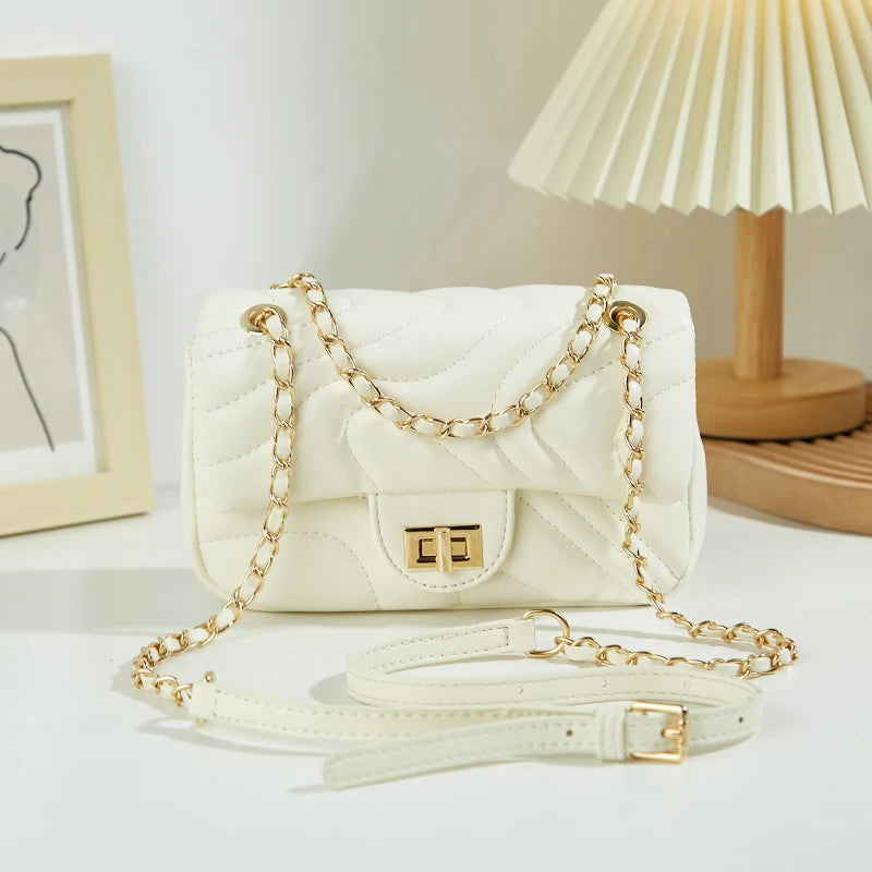 Quilted Chain Crossbody Shoulder Bag
