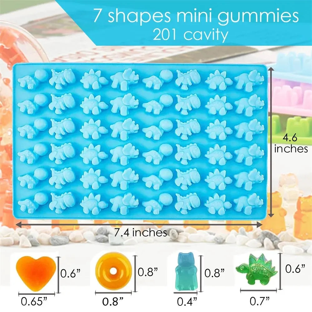 7Pcs/Set Gummy Bear Silicone Molds