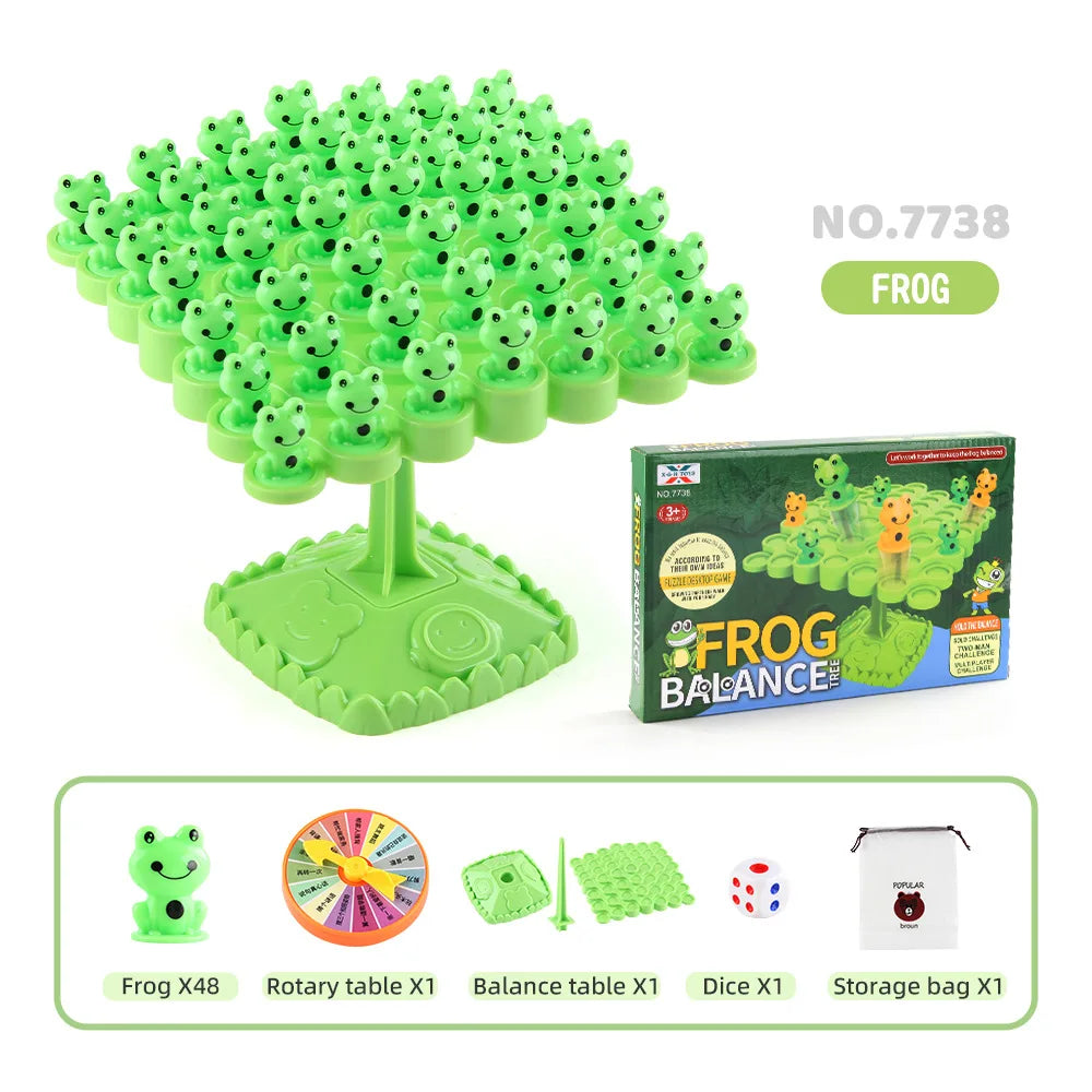 Frog Balance Tree Children Montessori Math Toy