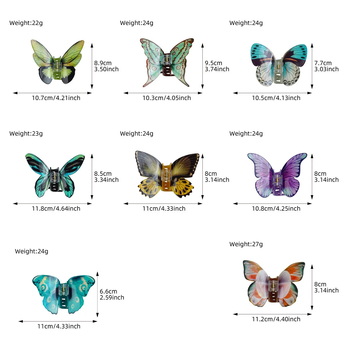 Muweordy Simulation Butterfly Hair Claw Clip