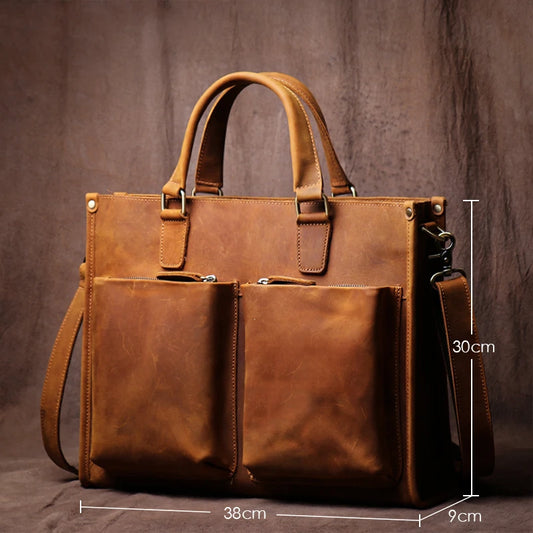 Genuine Leather Executive Briefcase