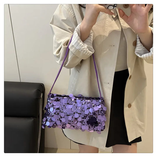 Sequin Evening Shoulder Bag