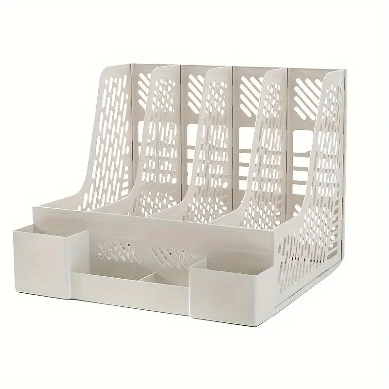 Desktop File Organizer With 4 Compartments