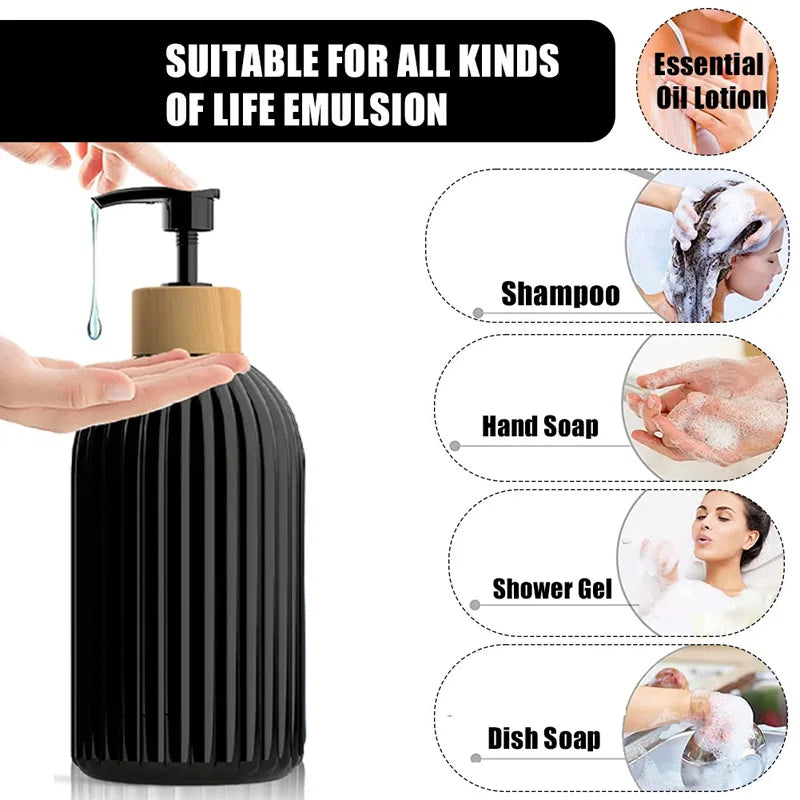500ml Strip Soap Dispenser With Bamboo Pump