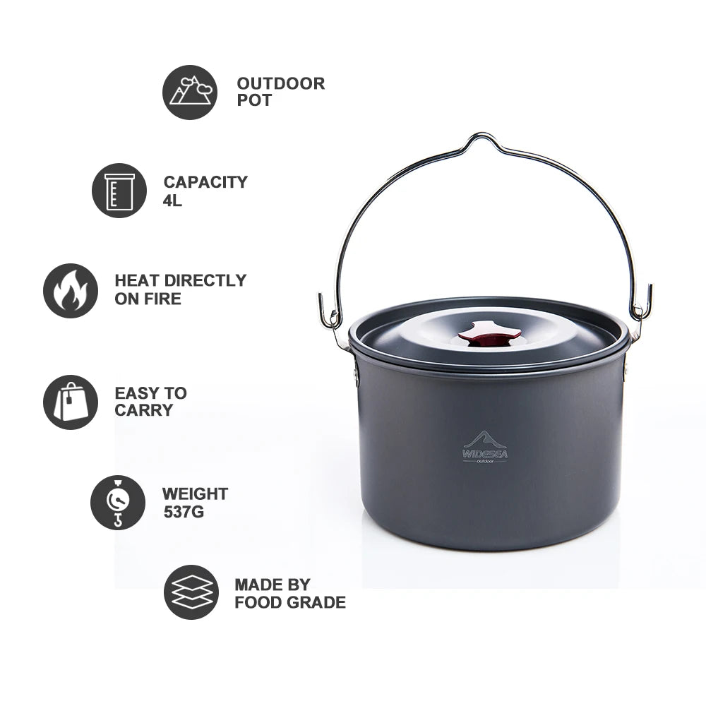 Widesea 4L Camping Hanging Pot
