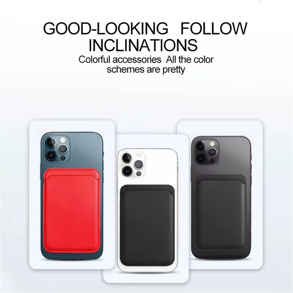 Magnetic Leather Wallet Case for iPhone