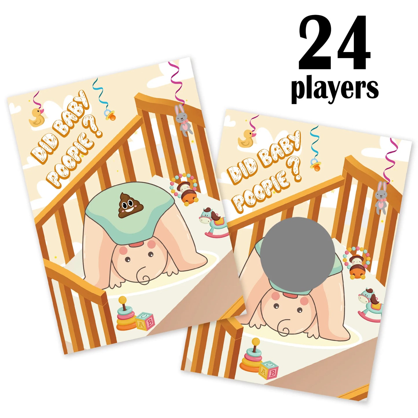 Baby Shower Party Gender Revealing Game Scratch Cards