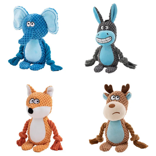 Animal Plush Squeaky Dog Toy