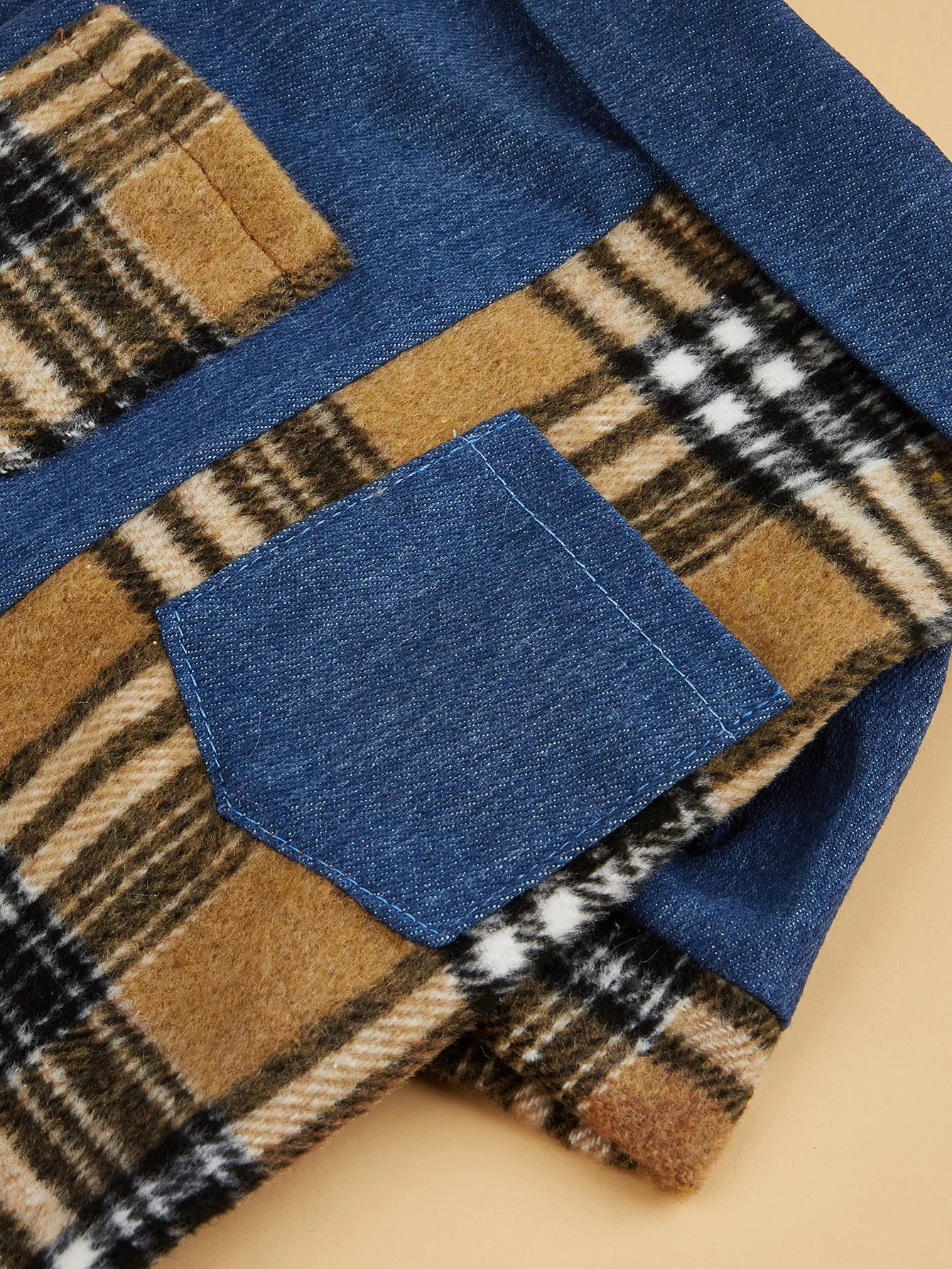 Title Plaid Denim Style Dog Clothes
