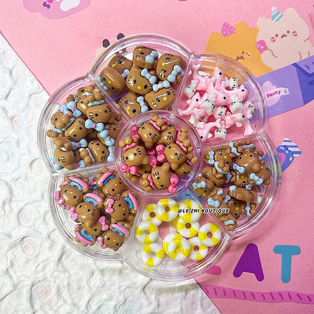 Kawaii 70Pcs Hello Kitty Nail Decorations