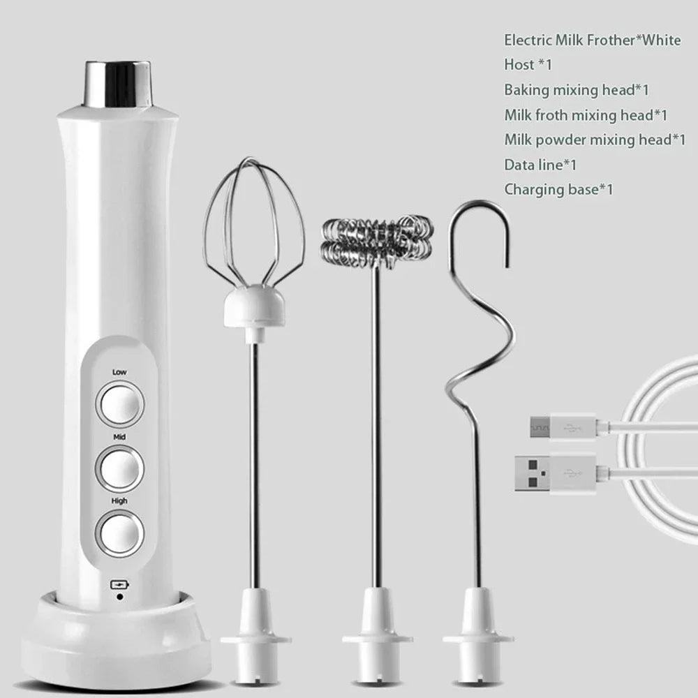 Handheld Coffee Foam Maker & Drink Mixer