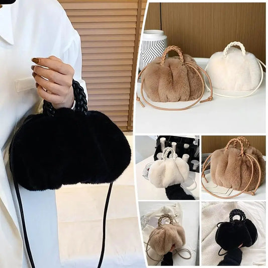 Plush Cloud Pumpkin Crossbody Bag