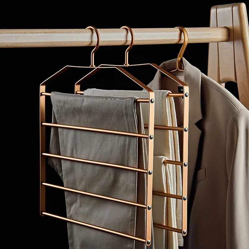 1Pc 5 in 1 Gold Pant Hanger