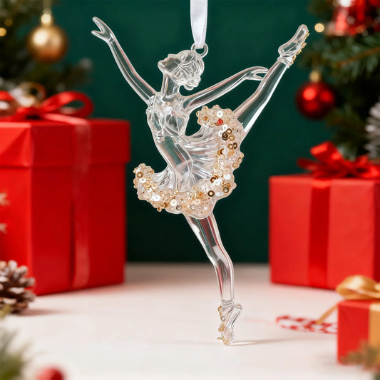 Clear Acrylic Snowflake & Icicle Christmas Ornament