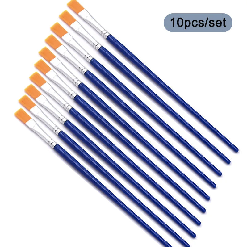 10Pcs/Set Fine Oil Painted Brush