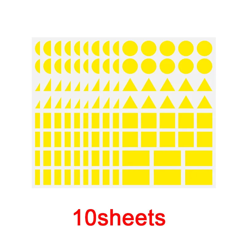 360-1080pcs Colored Triangles Rectangular Dot Stickers for Kids