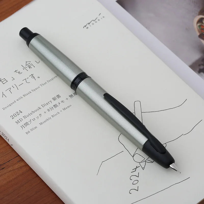 Fountain Pen Retractable EF/F Nib Metal With Clip