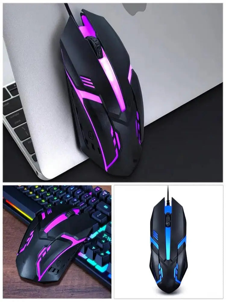 1 PC ITLY M01 Sports LED Luminous Backlit USB Wired Gaming Mouse