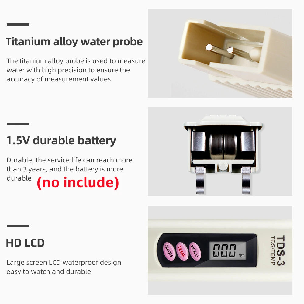 Portable Pen Digital Water Meter