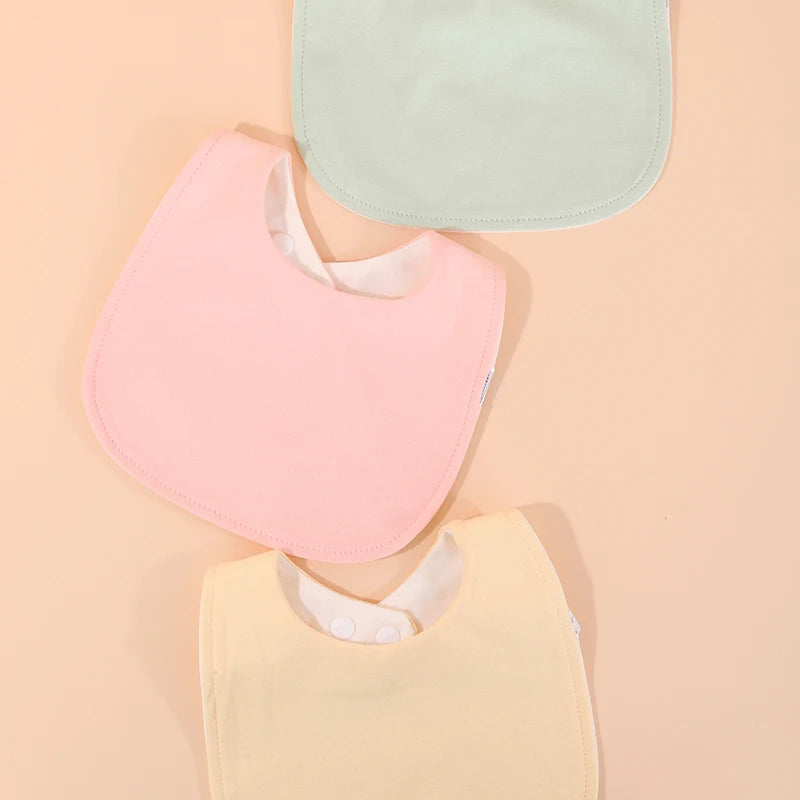 3Pcs/Set Cotton Waterproof Baby Bibs