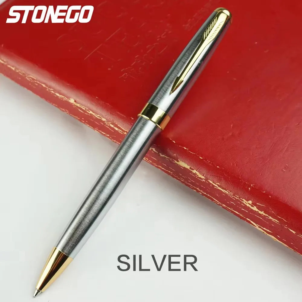 STONEGO Capless Metal Chrome Twist Ballpoint Pen