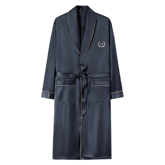 Solid Long Men's Robe