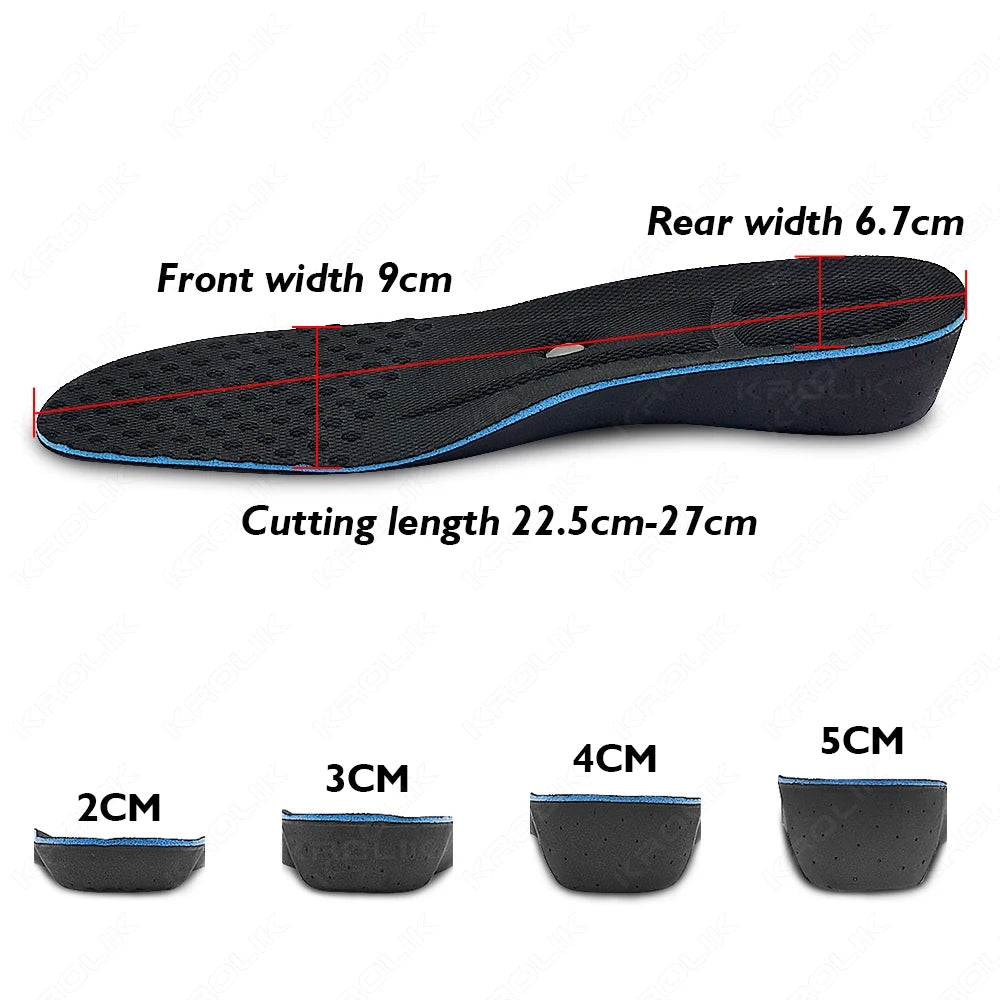Invisible Height Increase Insoles with Arch Support