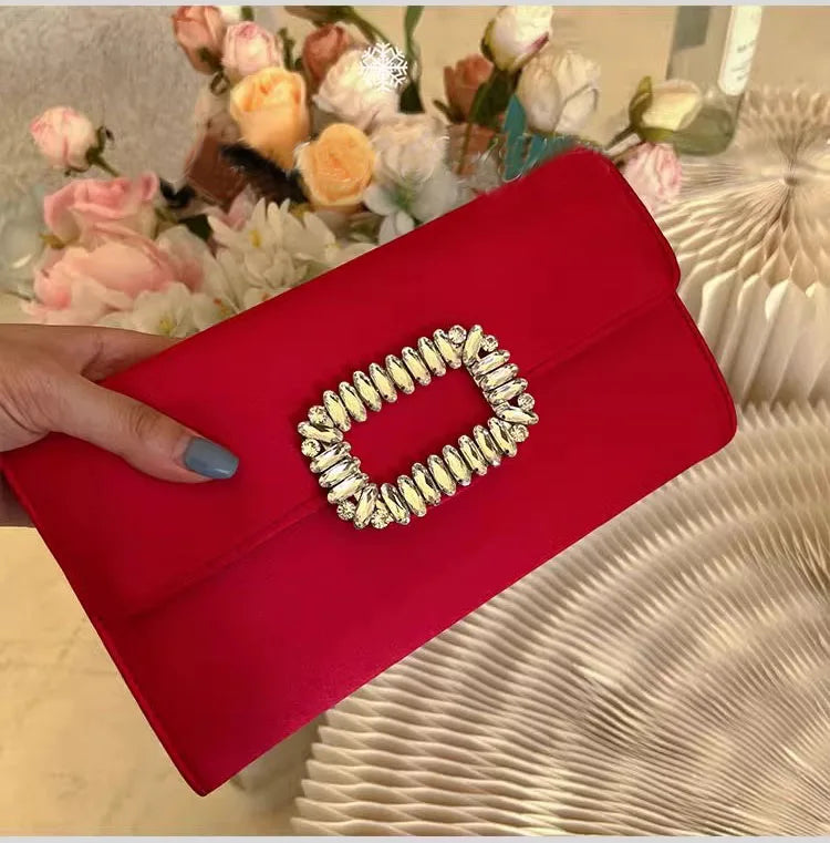 Satin Prom Evening Clutch Bag