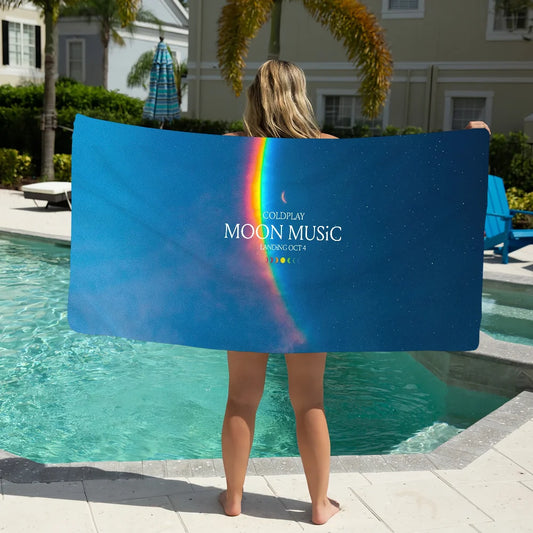 Moon Music Inspired Quick-Dry Beach Towel