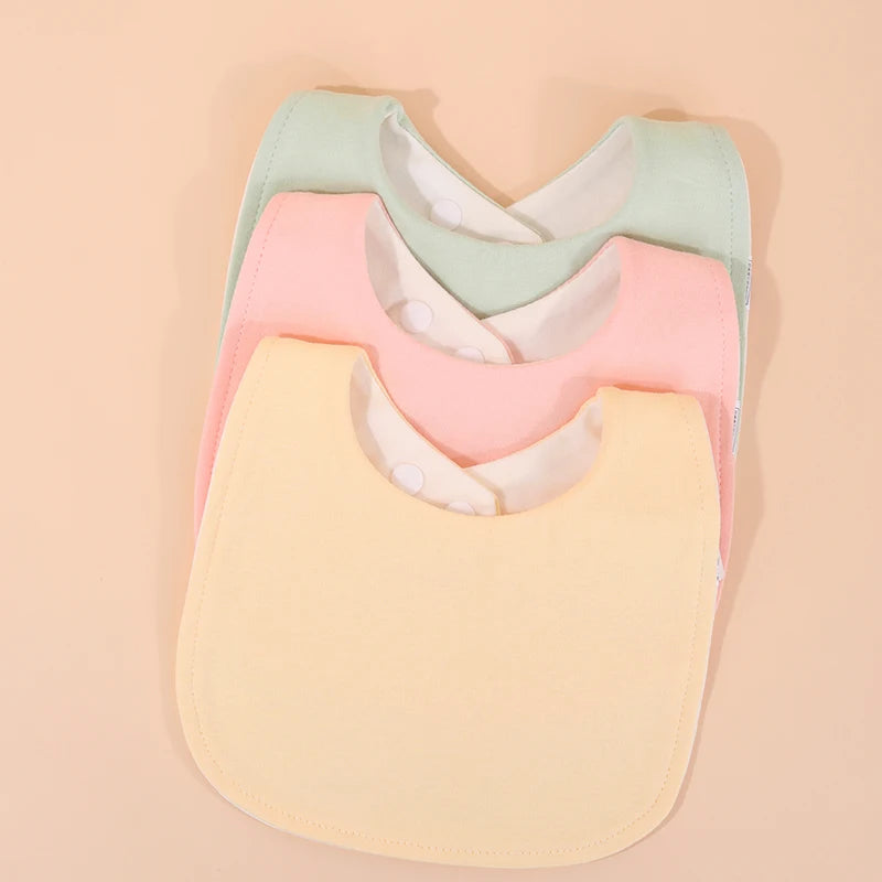 3Pcs/Set Cotton Waterproof Baby Bibs
