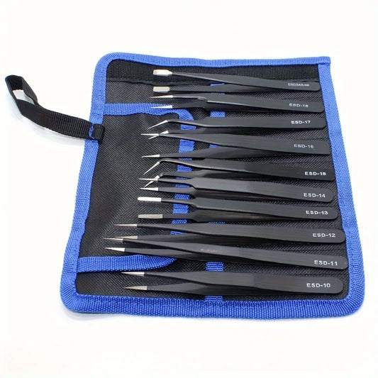 Stainless Steel Precision Tweezer Set