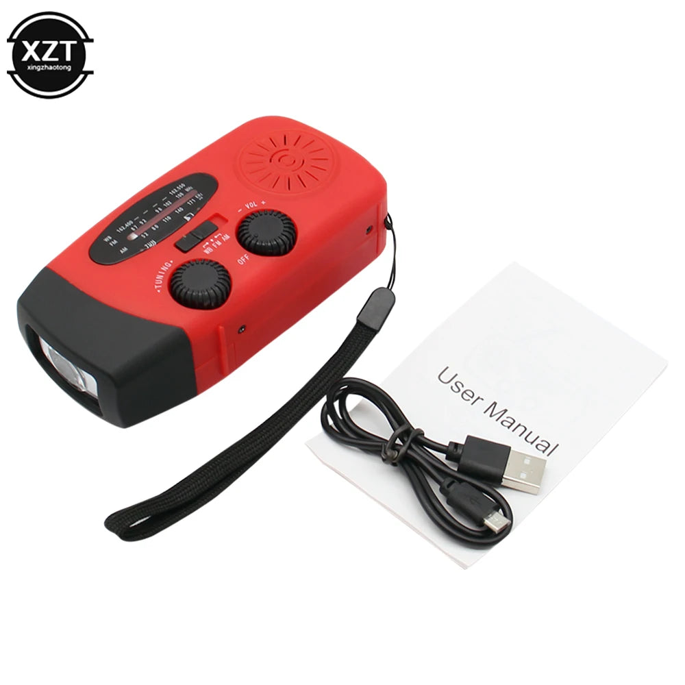 Mini Portable AM/FM Radio With Multifunctional Flashlight
