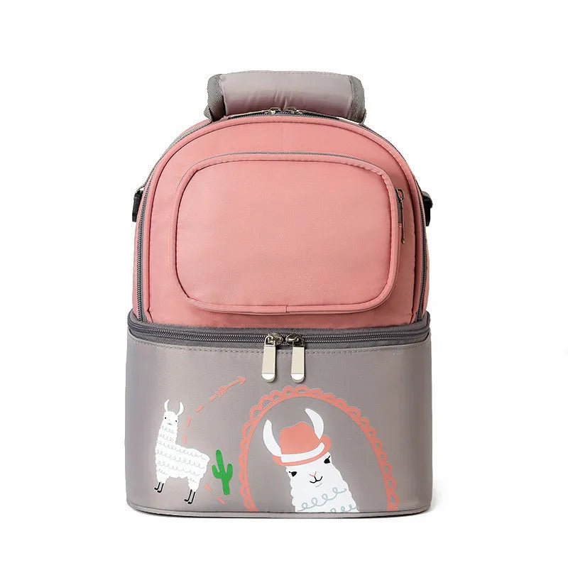 Large Capacity Double Layer Lunch Bag