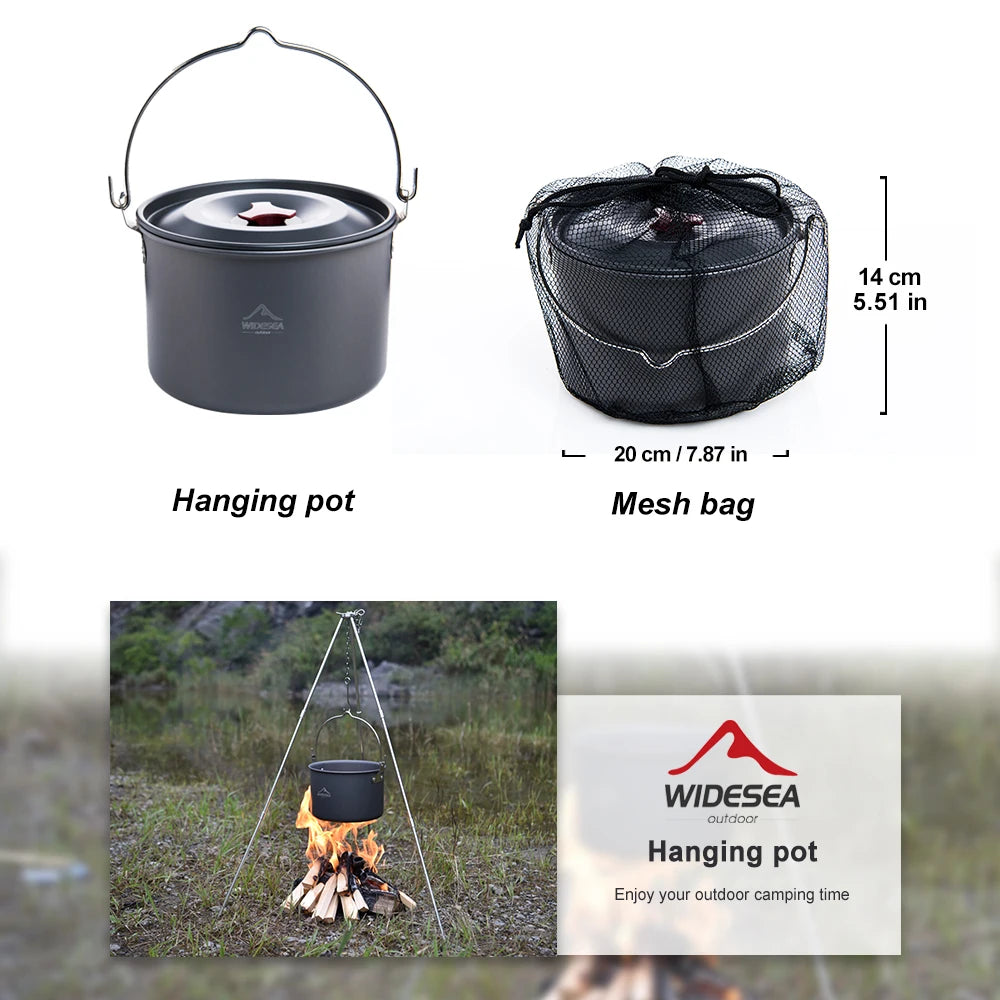 Widesea 4L Camping Hanging Pot