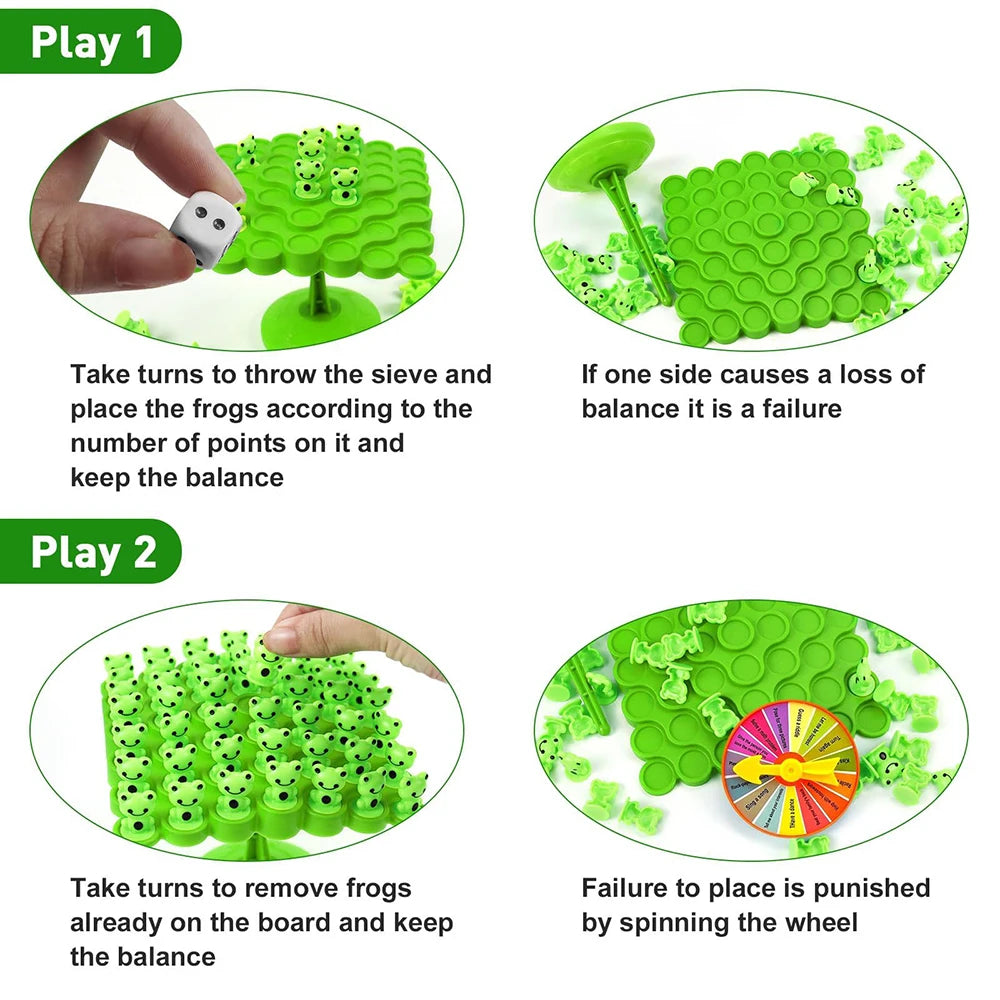 Frog Balance Tree Children Montessori Math Toy