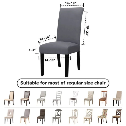 Elastic Stretch Chair Cover Solid Color