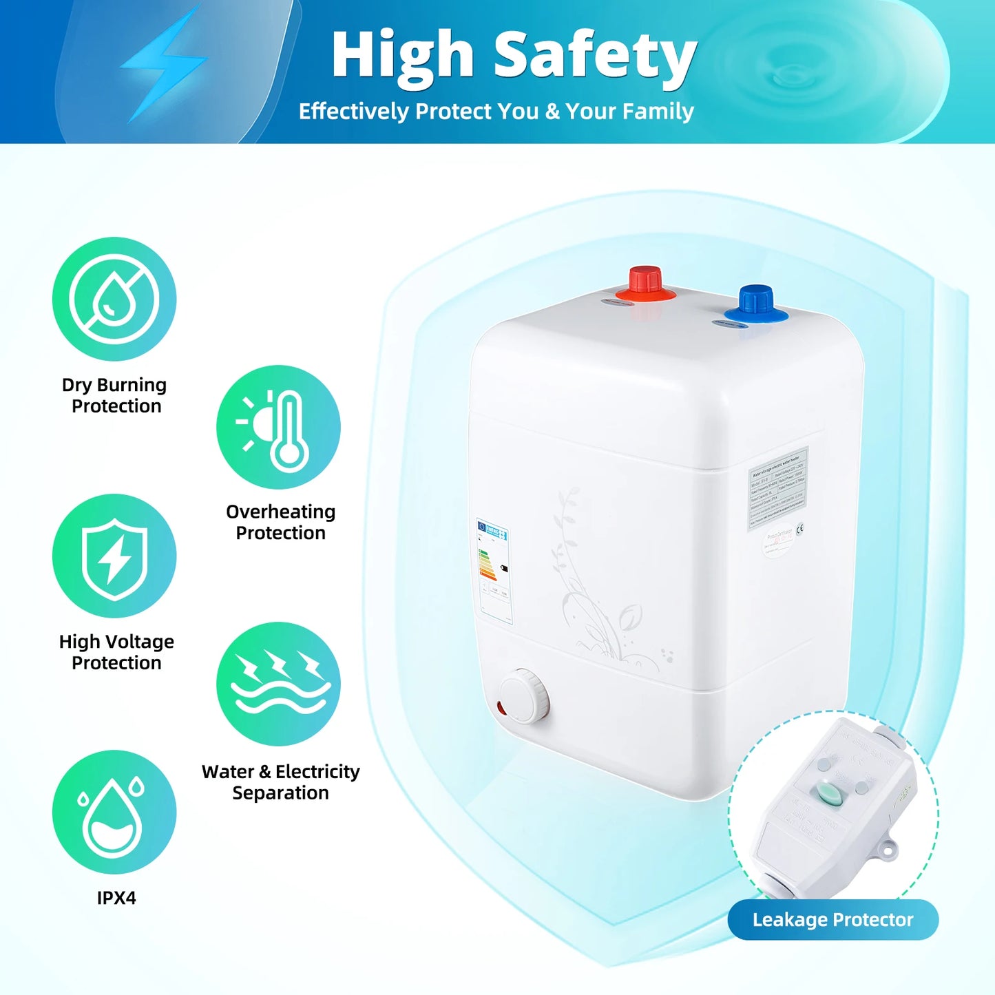 Tankless Electric Water Heater220-240V, 1500W