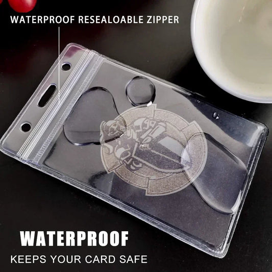 Waterproof Clear ID Badge Holder Sleeve