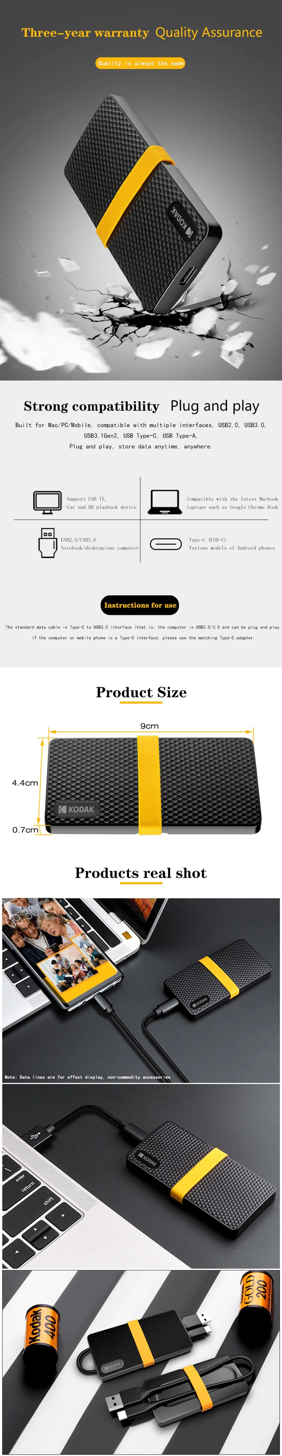 Kodak X200 Portable External SSD