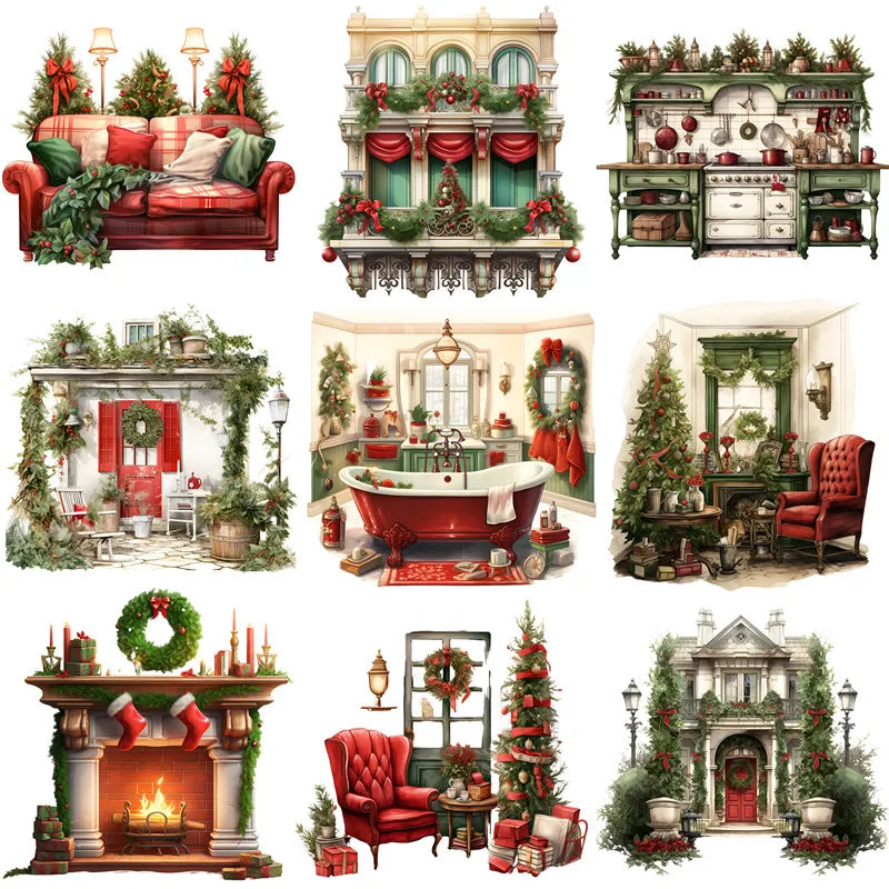 Christmas Decorative Paper Sticker Set
