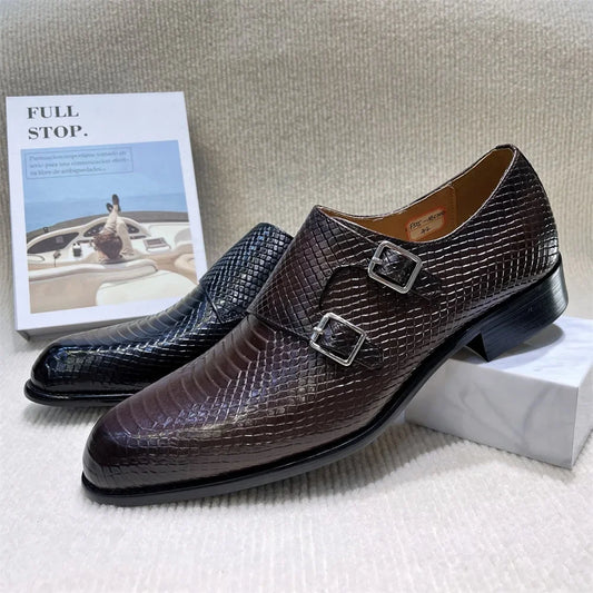 Luxury Genuine Leather Men's Lace-Up Shoes