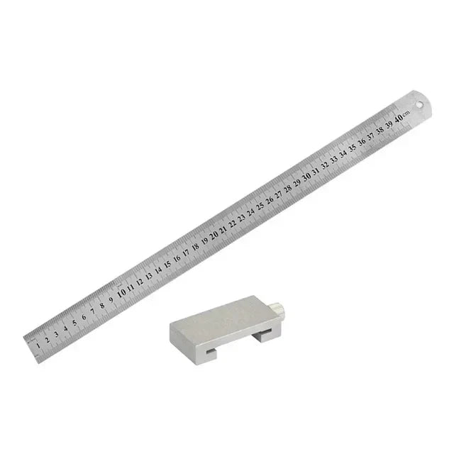 Precision Woodworking Positioning Ruler with Limit Block