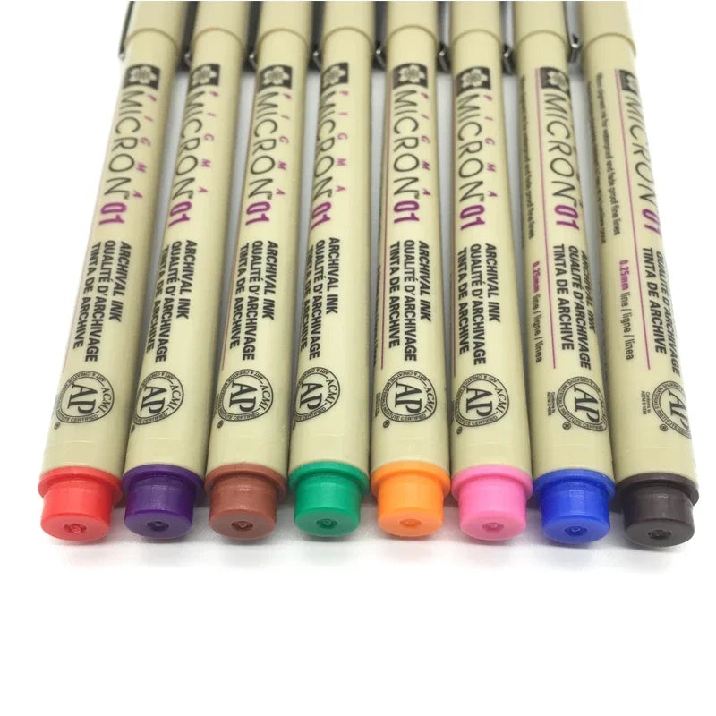 Set of 8/14colors SAKURA Pigma Micron Liner Pen 0.25mm 0.45mm