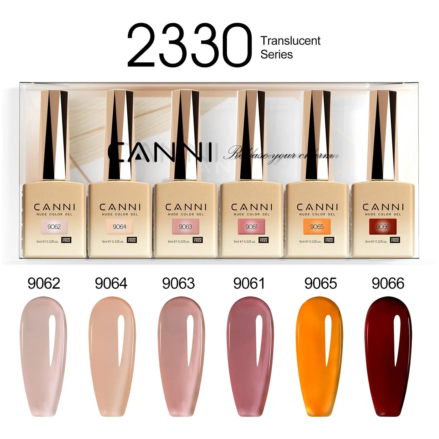 2/6pcs/kit CANNI HEMA FREE Nail Gel Polish Kit Semi Permanent