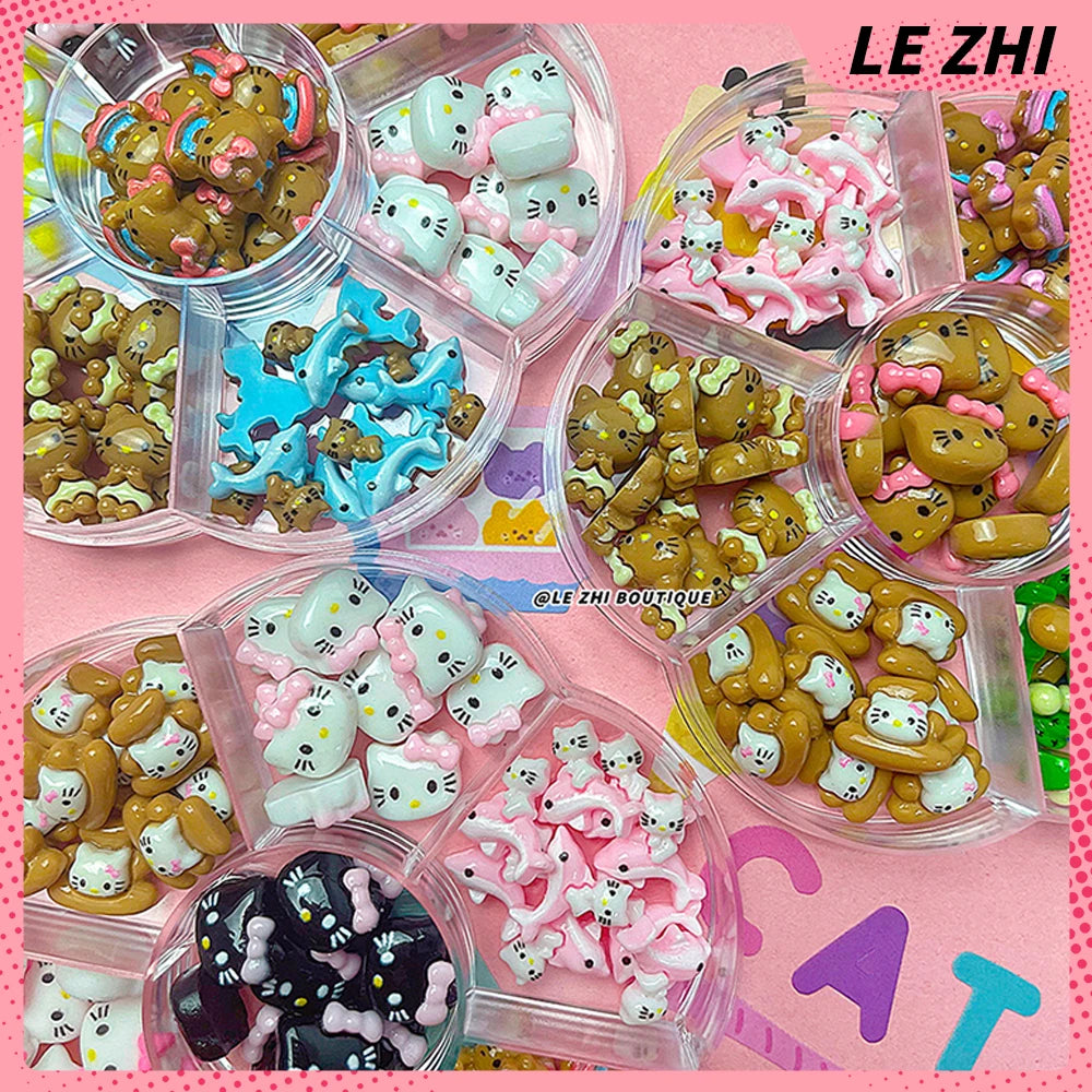 Kawaii 70Pcs Hello Kitty Nail Decorations