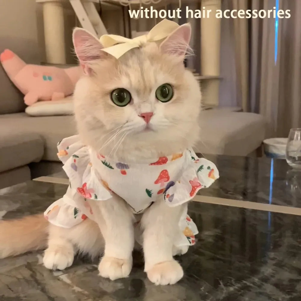 Polka Dot Princess Pet Dress for Cats & Small Dogs