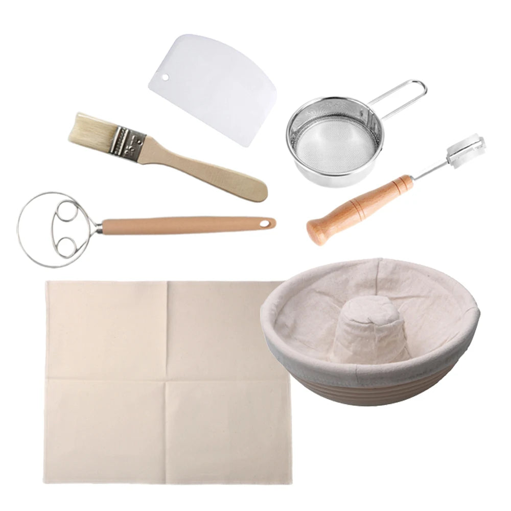 Banneton Set or Bread Tools Optional Natural Rattan Basket