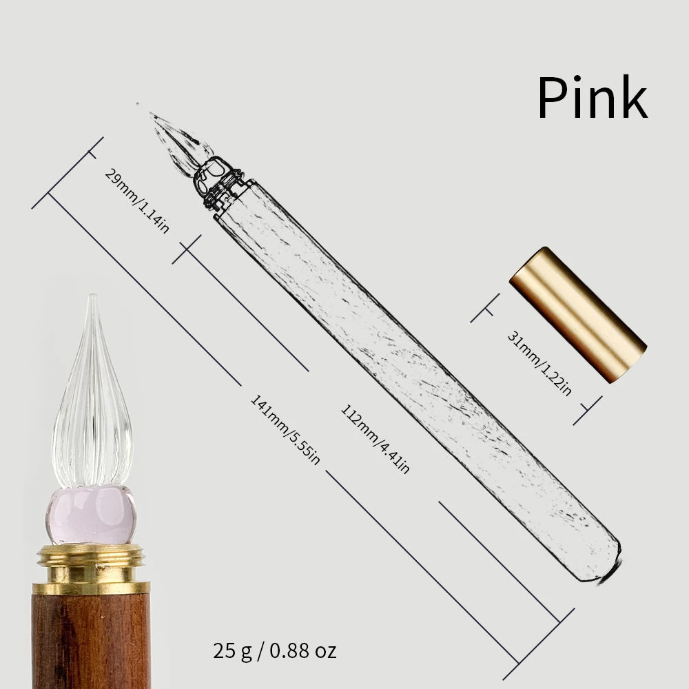 SeamiArt Wood Handle Glass Dip Pen