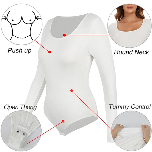 Long Sleeve Thermal Underwear Bodysuit